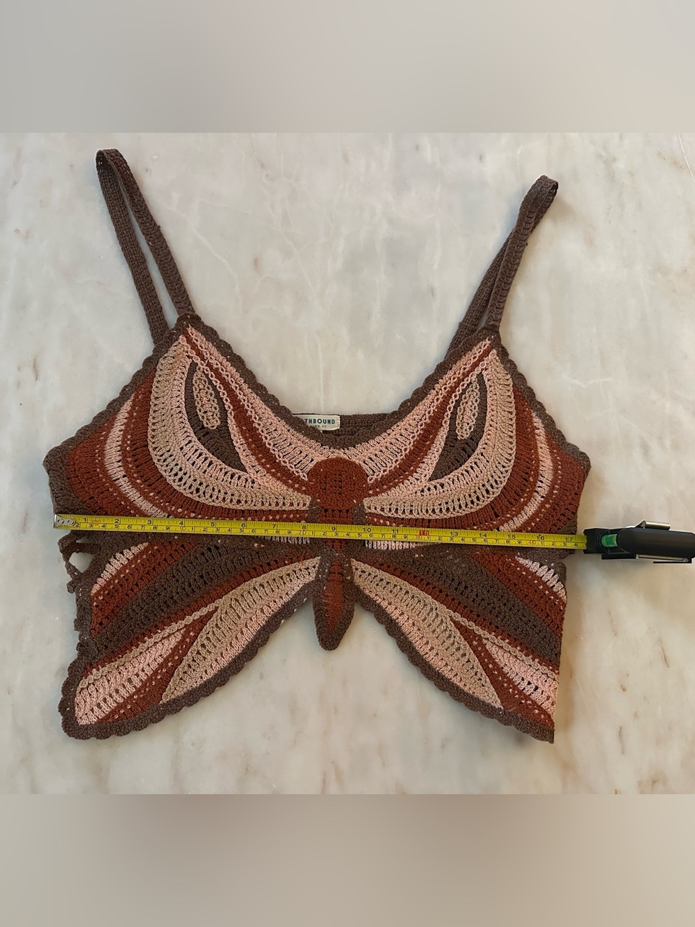 EARTHBOUND Butterfly Crochet Crop Top - Picture 10 of 11